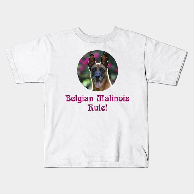 Belgian Malinois Rule! Kids T-Shirt by Naves